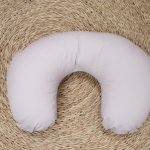 Feeding Pillow Cover Plain Light Grey