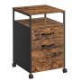 Mobile Pedestal Office Filing Cabinet Locker With 2 Drawers On Wheels
