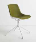 Phoenix 40 Office Chair - White Base & Fabric - Yellow