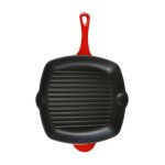 Cast Iron Chef Square Grill Pan Red