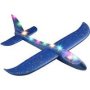 Glider Throw Foam Airplane With Lights Blue