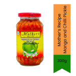 Mother's Recipe Mango And Chilli Pickle Aam Hari Mirch Achar 300G - Perfect Combo Duo Condiment Of Zesty Green Chilies & Raw Man