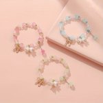 1PC Popular And Elegant Glass Beads Lily Flower Bracelet Perfect As A Gift For Birthdays Or Any Special Occasion