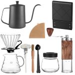 Pour Over Coffee Maker Set Hand Drip Coffee Kettle Grinder