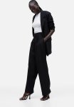 Low-waist Twill Trousers - Black