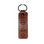 Big 5 Footprints Leather Keyring