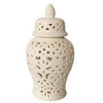 White Braided Ginger Jar 47CM