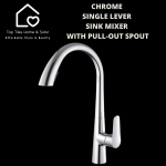 Chrome Single Lever Sink Mixer With Pull-out Spout