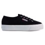 Superga Canvas 2730 Mid Platform Black With White Sole - Speedtrainer