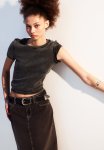 Fitted T-Shirt - Black washed
