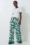 Wide Leg Pants - 16 Green