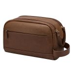Pu Leather Toiletry Bag For Men - Water Resistant Travel Bag For Toiletries