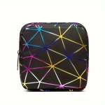 Sanitary Napkin Storage Bag Geometric Pattern Bag Menstrual Cup Pouch Nursing Pad Holder Tampon Bags Feminine Product Pouches Po