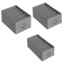 Large Clothes Organizer Foldable Wardrobe Closet Organizer Storage - 3 Piece