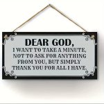 1PC "dear God" Inspirational Quote Wooden Sign 7.9"X3.9" 20CM 10CM Religious Faith Gratitude Home Decor Living Room Gift Artis
