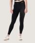 Ribbed Statement Scrunch-bum LEGGINGS - Black - Large / Black