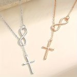 1PC Fashion Creative Cross And Lariat Necklace Jewelry Gifts For Boys And Girls