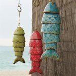 1PC Christmas Decoration Colorful Koi Fish Wind Chimes Hanging Metal Wind Chimes Patio Lawn And Garden Outdoor Decorations Wind