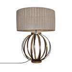 Bartley Metal Table Lamp With Pleated Drum Shade - Lamp Base Only
