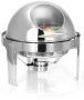 Roll Top Chafing Dish Round With Window 9 L Single Pan