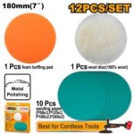 Ingco APG18012 Polishing And Grinding Accessories 12 Pieces