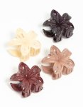 Neutral Frangipani Flower MINI Claw Clips 4-PACK