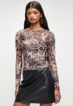 Sissy Boy Break Hearts: Mesh Long Sleeve Top - Blush Pink Multi
