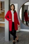 Monaco - Hoody Pom Pom Cherry Red