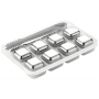 Stainless Steel Ice Cubes 8PCS Reusable Chilling Stones With Storage Tray