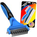 3PCS Pet Grooming Rake & Metal Comb & Flea Comb For Dogs And Cats And Double-sided Dematting Tool Extra-wide Deshedding Dog Brus