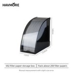 Coffee Accessories Fan-shaped Coffee Filter Paper Dustproof Black Box