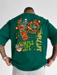Cool Creative Graphic Print On Back Men's Stylish T-Shirt Comfortable Casual Wear With Eye-catching Designs High-quality Short S