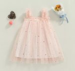 Pink Tulle Dress With Stars And Moons