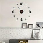 European Style Simple Large Luminous Mute Clock Diy Three-dimensional Digital Wall Clock Living Room Bedroom Digital Wall Sticke
