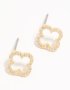 Goldair Gold Plated Cubic Zirconia Butterfly Wreath Stud Earrings