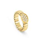 Extension Ring In Yellow Gold Pvd With 1 Oval