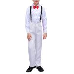 Boys Suits Formal Suspenders Wedding Tuxedos Ring Bearer Outfit Vest And Pants Set With Bow Tie For Teens 3-18 Years