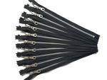 Ykk Aluminum Metal Zippers In Black With Donut Pulls 6 Inch Number 5 Silver Teeth Set Of 12 Pieces By Craftbot