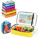 6 Pack Toy Storage Bags Reusable Board Game Storage Bag With Visible Top Label Slot Manual Pocket&handle Travel Organizer Case F