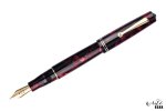 Leonardo Momento Zero Fountain Pen – Red Marbled With Gold Trim – M