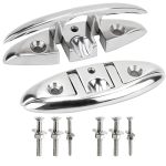 Laorde Boat Cleats 316 Stainless Steel Folding Dock Cleats 6 Inch Marine Grade Rope Cleat Flip Up Dock Cleat For Boat Kayak And
