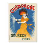 Champagne Delbeck 1902 Art Print - A1