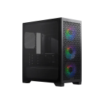 Cooler Master Case Masterbox 302 + Psu MPW-6001-ACBW-BE1 Tempered Glass Side Panel Preinstalled 3 X 120MM Fans BLACK-E302-KGNN60