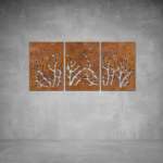Bubble & Branch Wall Art - 2900 X 1400 X 20 Rust Coat Indoor