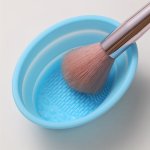 Brush Cleaning Pad Makeup Cleaning Brush Scrubber Bowl Portable Washing Tool Cosmetic Brush Cleaner For Girls And Women Easy Cle