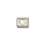 Composable Classic Link Heart White Mother Of Pearl