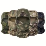 Camouflage Balaclava Cap For Outdoor Sports Hiking And Cycling - Sun Protection And Moisture-wicking Headwear
