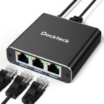 Ethernet Splitter 1 To 3 1000MBPS Dockteck Internet Cable Splitter 1 In 3 Out High Speed Switch Network Gigabit For Lan RJ45 Por