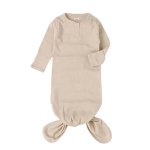Boki Knot Gown: 0-6M Oatmeal