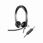 Mustek Logitech Vc Headset H650E Stereo Double Ear In Call LED Red Light Indicator Flexible Microphone Boom Quick Access Inline